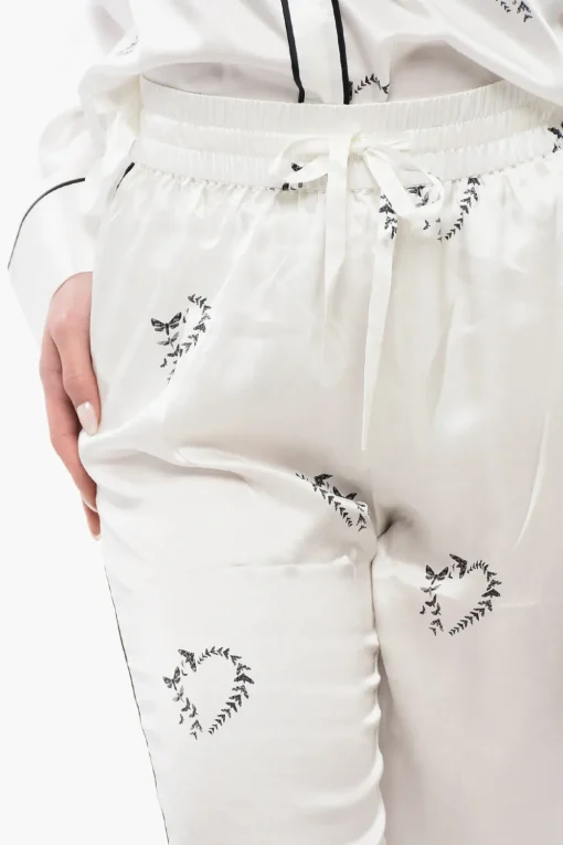 Fashion Pantaloni Casual SOFI in Satin Con Elastico in Vita Donna Pantaloni