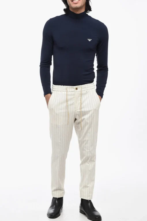Pantaloni Casual SPIAGGIA a Righe con Elastico in Vita>Berwich Online