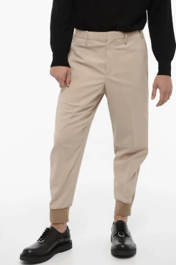 Clearance Pantaloni Causal Slim Fit Con Bande Laterali A Contrasto Uomo Pantaloni