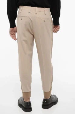 Clearance Pantaloni Causal Slim Fit Con Bande Laterali A Contrasto Uomo Pantaloni