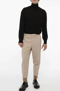 Clearance Pantaloni Causal Slim Fit Con Bande Laterali A Contrasto Uomo Pantaloni
