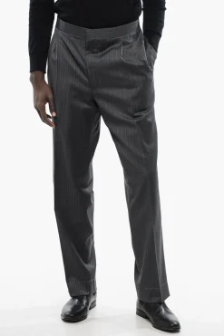 Sale Pantaloni CERIMONIA MASTER con Fantasia a Righe Uomo Pantaloni