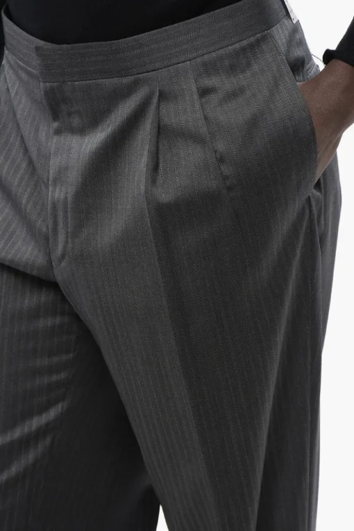 Sale Pantaloni CERIMONIA MASTER con Fantasia a Righe Uomo Pantaloni