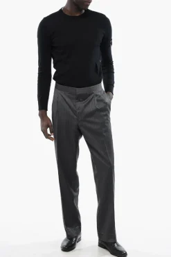Sale Pantaloni CERIMONIA MASTER con Fantasia a Righe Uomo Pantaloni