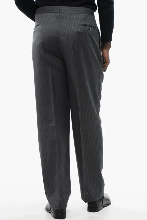 Sale Pantaloni CERIMONIA MASTER con Fantasia a Righe Uomo Pantaloni