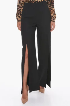 Sale Pantaloni CHARLIE a Gamba Ampia con Spacchi Frontali Donna Pantaloni