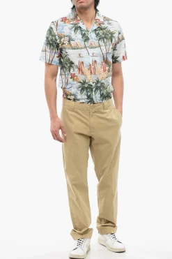 Fashion Pantaloni Chino A Vita Alta Uomo Pantaloni