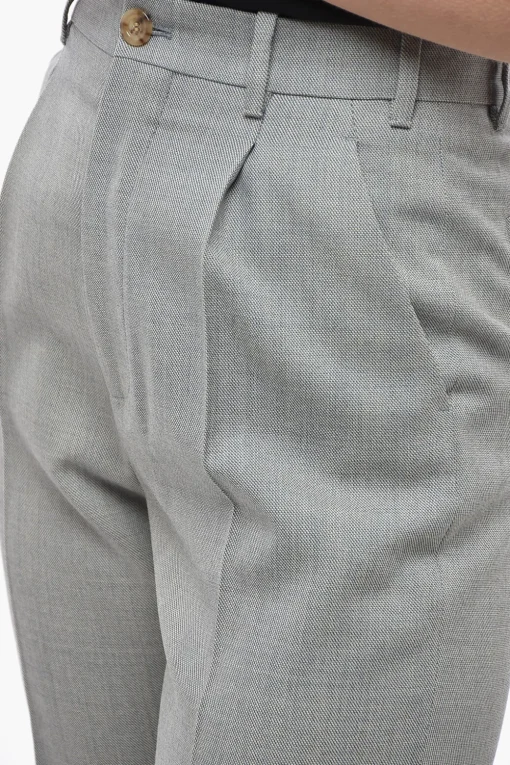 Online Pantaloni Chino ad 1 Pince in Lana Donna Pantaloni