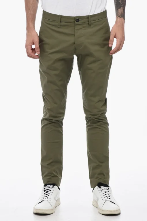 Pantaloni Chino con Logo Patch>Nine In The Morning Hot