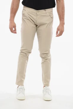 Best Pantaloni Chino con Patch Logato Uomo Pantaloni