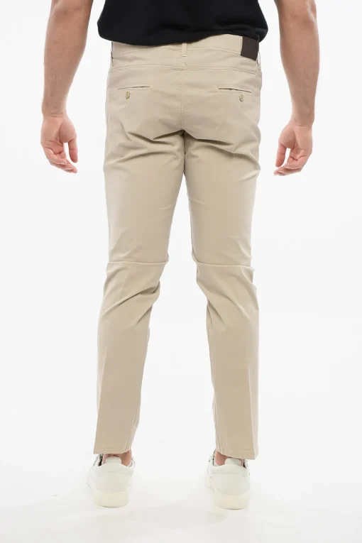 Best Pantaloni Chino con Patch Logato Uomo Pantaloni