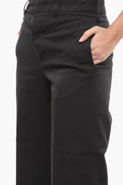 Fashion Pantaloni Chino Cropped Fit con Passanti Donna Pantaloni