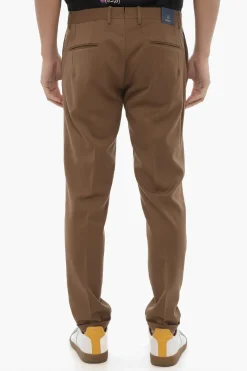 Discount Pantaloni Chino DOWELL In Twill ad Orlo con Risvolto Uomo Pantaloni
