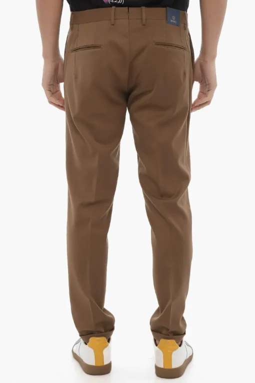 Discount Pantaloni Chino DOWELL In Twill ad Orlo con Risvolto Uomo Pantaloni