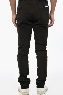 Clearance Pantaloni Chino EVOLUTO Slim Fit in Velour a Coste Uomo Pantaloni