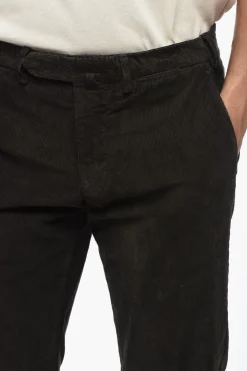 Clearance Pantaloni Chino EVOLUTO Slim Fit in Velour a Coste Uomo Pantaloni