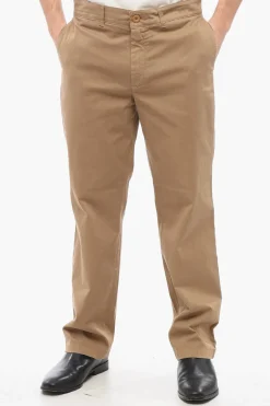 Sale Pantaloni Chino FIT in Cotone Stretch a Gamba Dritta Uomo Pantaloni