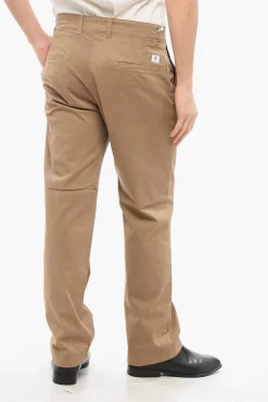 Sale Pantaloni Chino FIT in Cotone Stretch a Gamba Dritta Uomo Pantaloni
