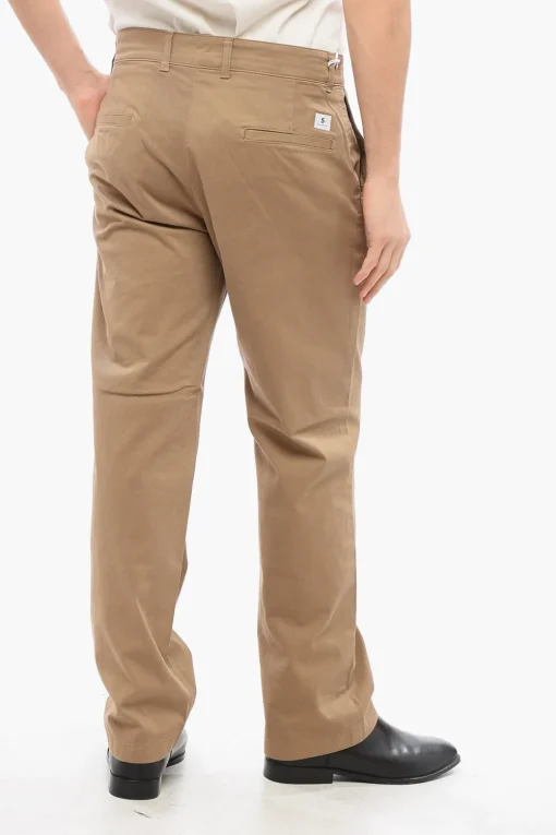 Sale Pantaloni Chino FIT in Cotone Stretch a Gamba Dritta Uomo Pantaloni