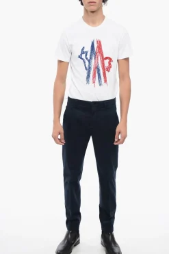Hot Pantaloni Chino in Cotone Stretch Con Tasche ad Aletta Uomo Pantaloni
