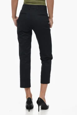 Discount Pantaloni Chino in Cotone Stretch MAURA con Risvolto Donna Pantaloni
