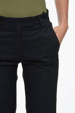 Discount Pantaloni Chino in Cotone Stretch MAURA con Risvolto Donna Pantaloni