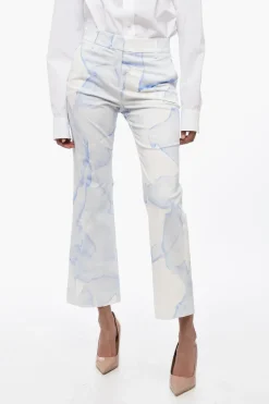 Best Pantaloni Chino in Cotone Stretch con Motivo Murble Donna Pantaloni