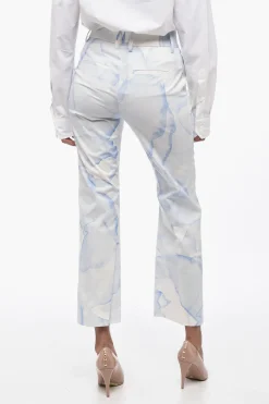 Best Pantaloni Chino in Cotone Stretch con Motivo Murble Donna Pantaloni