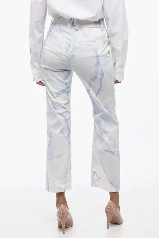 Best Pantaloni Chino in Cotone Stretch con Motivo Murble Donna Pantaloni