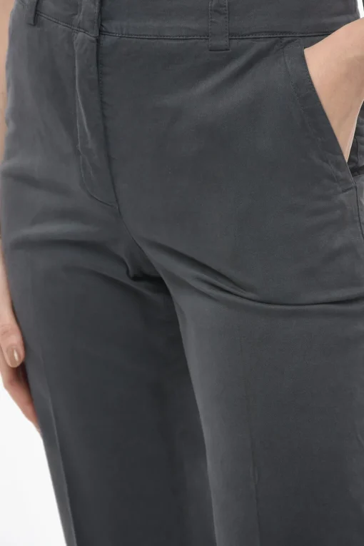 Pantaloni Chino in Cotone Stretch con Risvolto>Peserico Discount