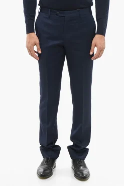 Sale Pantaloni Chino in Lana Uomo Pantaloni