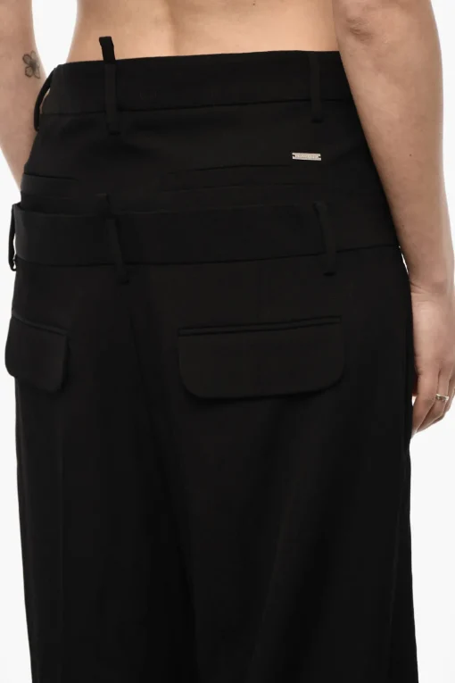 Pantaloni Chino In Lana Doppio Strato>Dsquared2 Discount