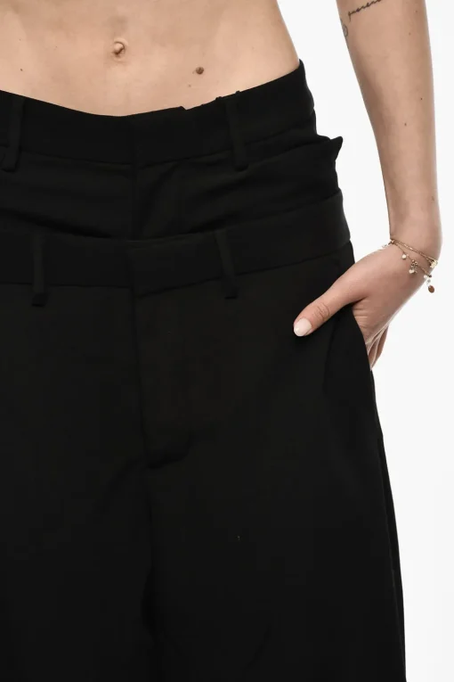 Pantaloni Chino In Lana Doppio Strato>Dsquared2 Discount