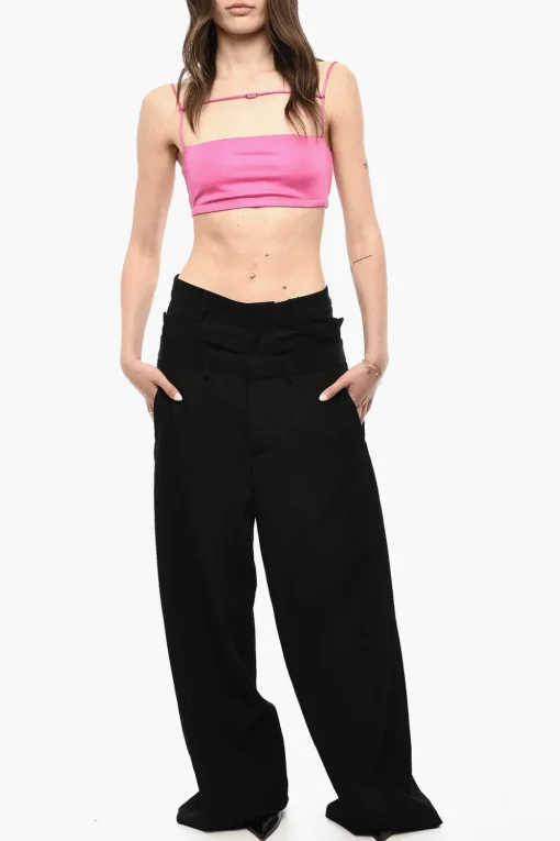 Pantaloni Chino In Lana Doppio Strato>Dsquared2 Discount