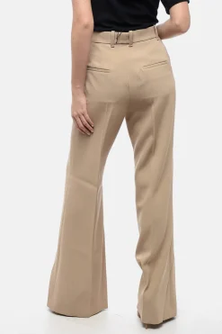 Pantaloni Chino in Lana Vergine con Fondo Svasato></noscript>Chloe Online