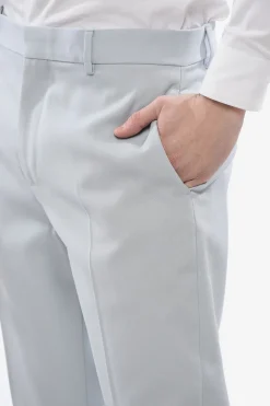 New Pantaloni Chino in Lana Vergine con Zip alla Caviglia Uomo Pantaloni