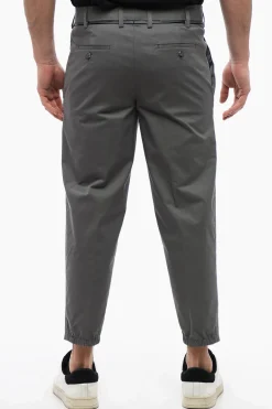 Pantaloni Chino in Misto Cotone con Elastico alla Caviglia>Neil Barrett Online