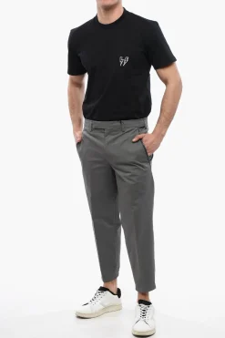 Pantaloni Chino in Misto Cotone con Elastico alla Caviglia></noscript>Neil Barrett Online