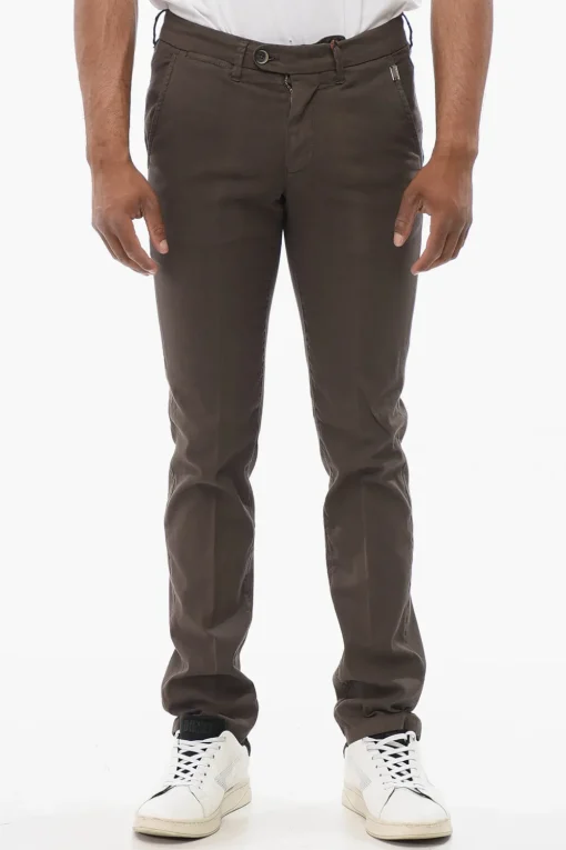Pantaloni Chino in Misto Lino>Corneliani Hot