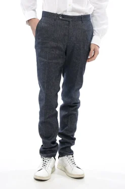 Pantaloni Chino In Misto Lino Slim Fit>Corneliani Best