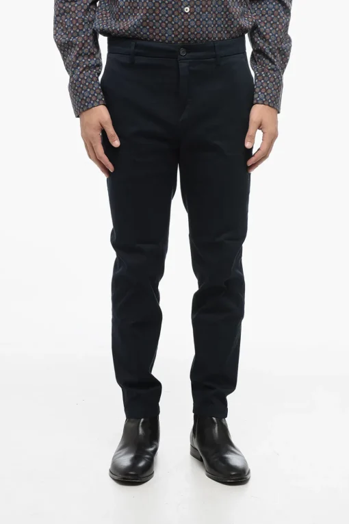 Fashion Pantaloni Chino in Twill di Cotone Uomo Pantaloni