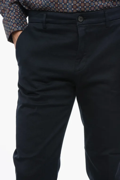Fashion Pantaloni Chino in Twill di Cotone Uomo Pantaloni
