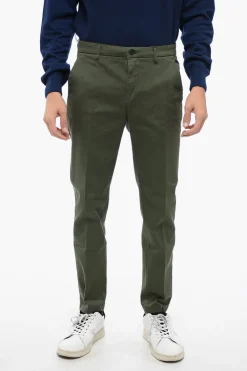 Pantaloni Chino in Twill di Cotone con Tasca Ad Aletta>Department 5 New