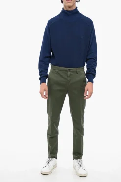 Pantaloni Chino in Twill di Cotone con Tasca Ad Aletta></noscript>Department 5 New