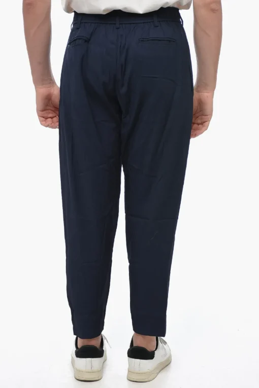 Discount Pantaloni Chino in Twill con Coulisse Uomo Pantaloni