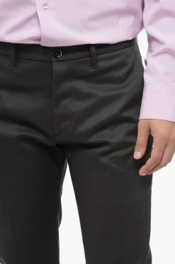 Best Pantaloni Chino in Twill di Cotone con Tasca Ad Aletta Uomo Pantaloni