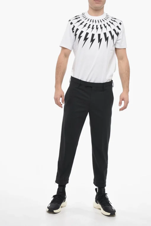 Pantaloni Chino JAMIE Slim Fit con Zip alla Caviglia>Neil Barrett New