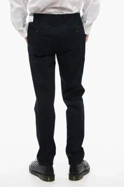 Sale Pantaloni Chino LEADER in Cotone Stretch con Passanti Uomo Pantaloni
