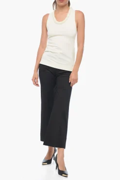 Pantaloni Chino MELODY Wide-Leg con Chiusura a Scomparsa></noscript>QL2 New