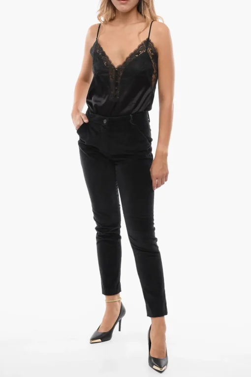Pantaloni Chino PENNY in Velour>True Royal Outlet